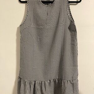 Amazon Black and White Gingham Midi Dress